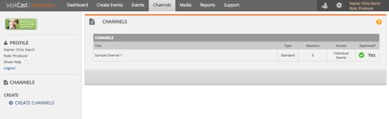 a single channel created a single channel created