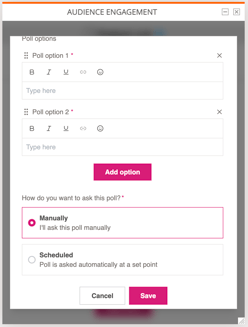 Add poll - manually firing