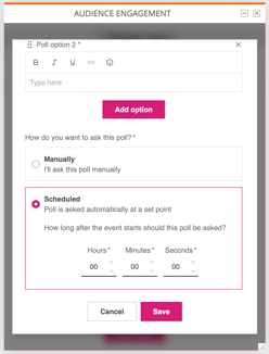 Add poll - scheduled firing